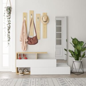 137x54x35cm Spanplatte Weiß Concept Usine Möbel Esszimmermöbel Sideboards, Highboards & niedrige Anrichten