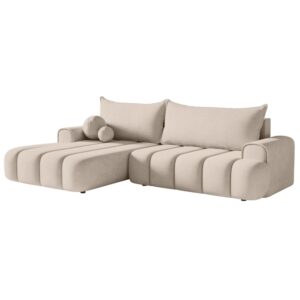 Wohnli Möbelsuche - Ecksofa mit Schlaffunktion und Samtbezug