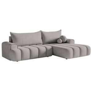 Wohnli Möbelsuche - Ecksofa mit Schlaffunktion und Samtbezug