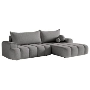 Wohnli Möbelsuche - Ecksofa mit Schlaffunktion und Bouclé-Bezug