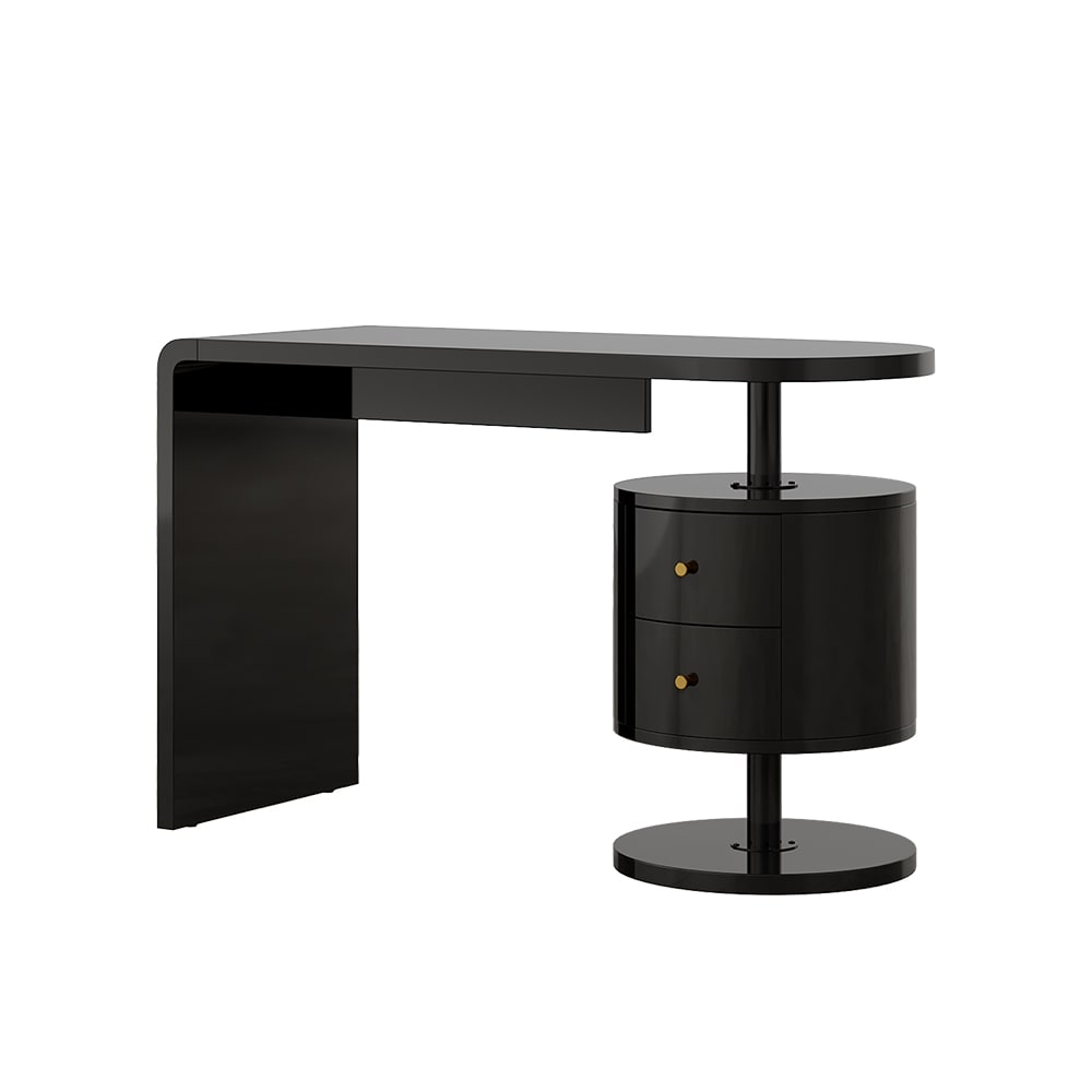 wohnli-moebel-suche-M24174677 Wohnli Möbelsuche - Schminktisch mit 2 Schubladen Schwarz Hochglanz 120x76cm
