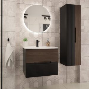 Schwarz und Holzoptik