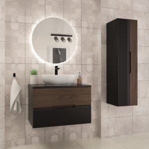 Schwarz und Holzoptik