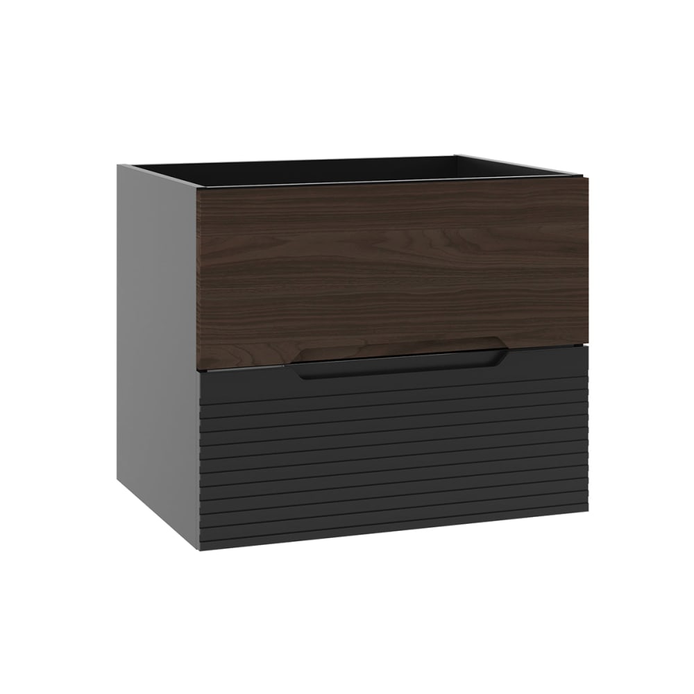 wohnli-moebel-suche-M24175837 Wohnli Möbelsuche - Waschtischunterschrank 60cm Melamin Schwarz und Holz