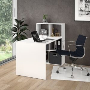 wohnli-moebel-suche-M24177428-1 Schreibtisch Weiß 72x107.8cm 72x108x144cm Spanplatte Weiß Vicco Möbel Büromöbel Schreibtische