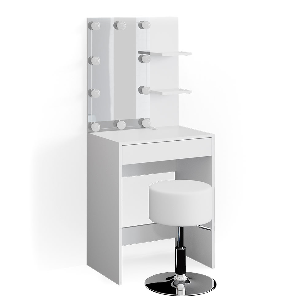 wohnli-moebel-suche-M24177441 Wohnli Möbelsuche - Schminktisch mit LED Beleuchtung und Hocker