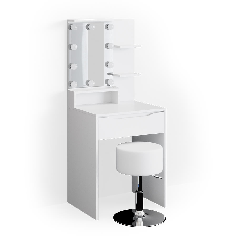 wohnli-moebel-suche-M24178072 Wohnli Möbelsuche - Schminktisch mit LED Beleuchtung und Hocker