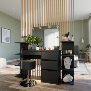 wohnli-moebel-suche-M24178089-1 Wandregal 2er Set Schwarz 30x95cm 30x95x28cm Spanplatte Schwarz Vicco Möbel Wohnzimmermöbel Regale