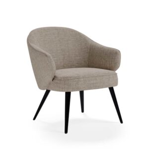wohnli-moebel-suche-M24179327 Wohnli Möbelsuche - Sessel mit geschwungenem Design gepolstert mit schwarzen Beinen taupé