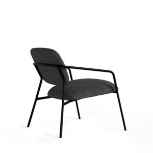 wohnli-moebel-suche-M24179336-1 Beistellsessel mit metallischen Beinen und Armlehnen dunkelgrau 53x74x70cm Metall Grau Koketto Home Sofas und Sessel Sessel, Poufs und Fußbänke Sessel