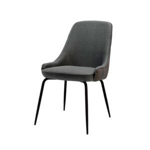 wohnli-moebel-suche-M24179376 Wohnli Möbelsuche - Polsterstuhl im Mid-Century-Stil mit braunen Details dunkelgrau
