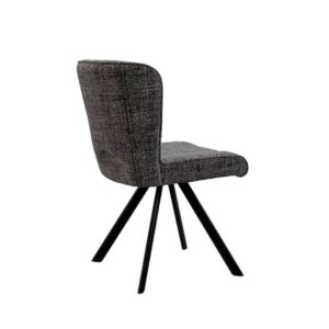 wohnli-moebel-suche-M24179387-1 Esszimmerstuhl mit meliertem Stoff dunkelgrau 61x85x61cm PES - Polyester Grau Koketto Home Möbel Esszimmermöbel Stühle