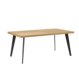 wohnli-moebel-suche-M24179453 Wohnli Möbelsuche - Esstisch 160 cm furnierte Eiche mit schwarzen Metallbeinen