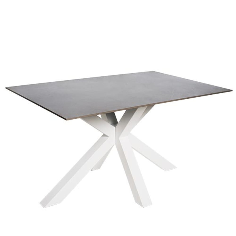 wohnli-moebel-suche-M24179458 Wohnli Möbelsuche - Esstisch aus Keramik 160 cm mit weißen Beinen