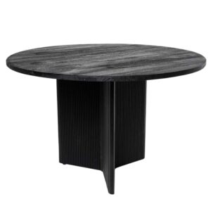 wohnli-moebel-suche-M24179464 Wohnli Möbelsuche - Runder Tisch Mangoholz mit schwarzer Oberfläche