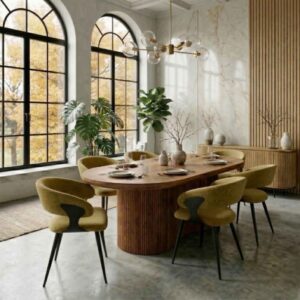 wohnli-moebel-suche-M24179521-1 Ovaler Esstisch für +12 Personen 300 cm Massivholz 300x76x110cm Holz Braun Moloo Möbel Esszimmermöbel Esstische