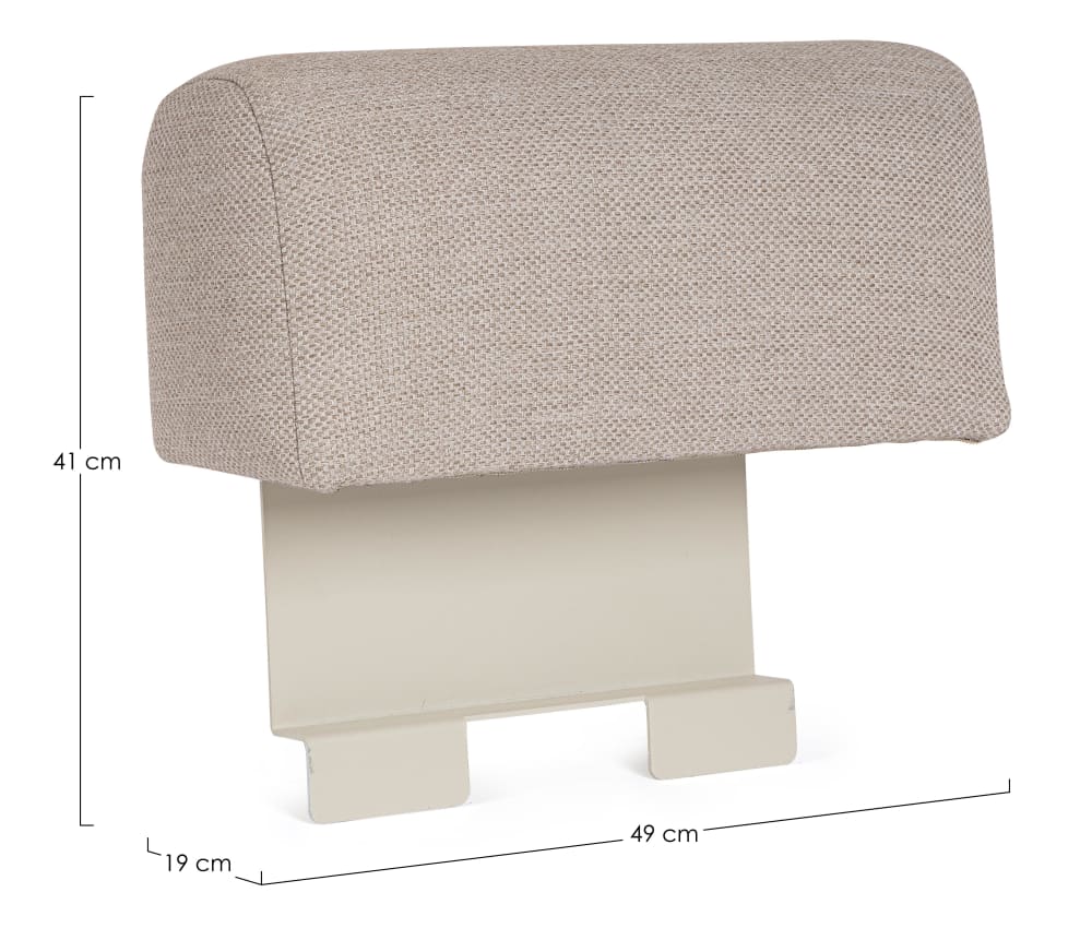 Rechts-Links-Armlehne aus Aluminium für das Gerald Pelican Sofa 49x41x12cm Aluminium Beige Bizzotto Sofas und Sessel Sofas Modulare Sofas