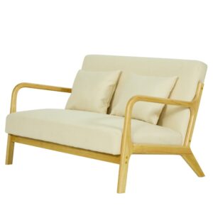 wohnli-moebel-suche-M24179957 Wohnli Möbelsuche - 2-Sitzer-Sofa aus Massivholz und Stoff Beige
