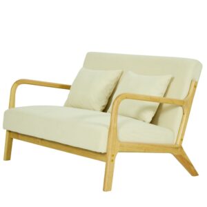 wohnli-moebel-suche-M24179959 Wohnli Möbelsuche - 2-Sitzer-Sofa aus Massivholz und Kord Beige