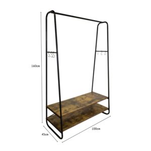 100x160x45cm Metall Schwarz Box & beyond Möbel Schlafzimmermöbel Kleiderständer