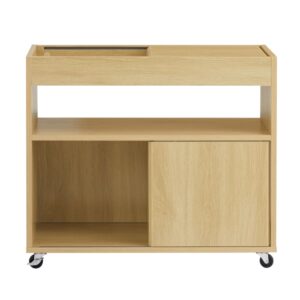 wohnli-moebel-suche-M24180168 Wohnli Möbelsuche - Aktenschrankwagen Druckertisch Druckerständer aus PB(E1) Natur