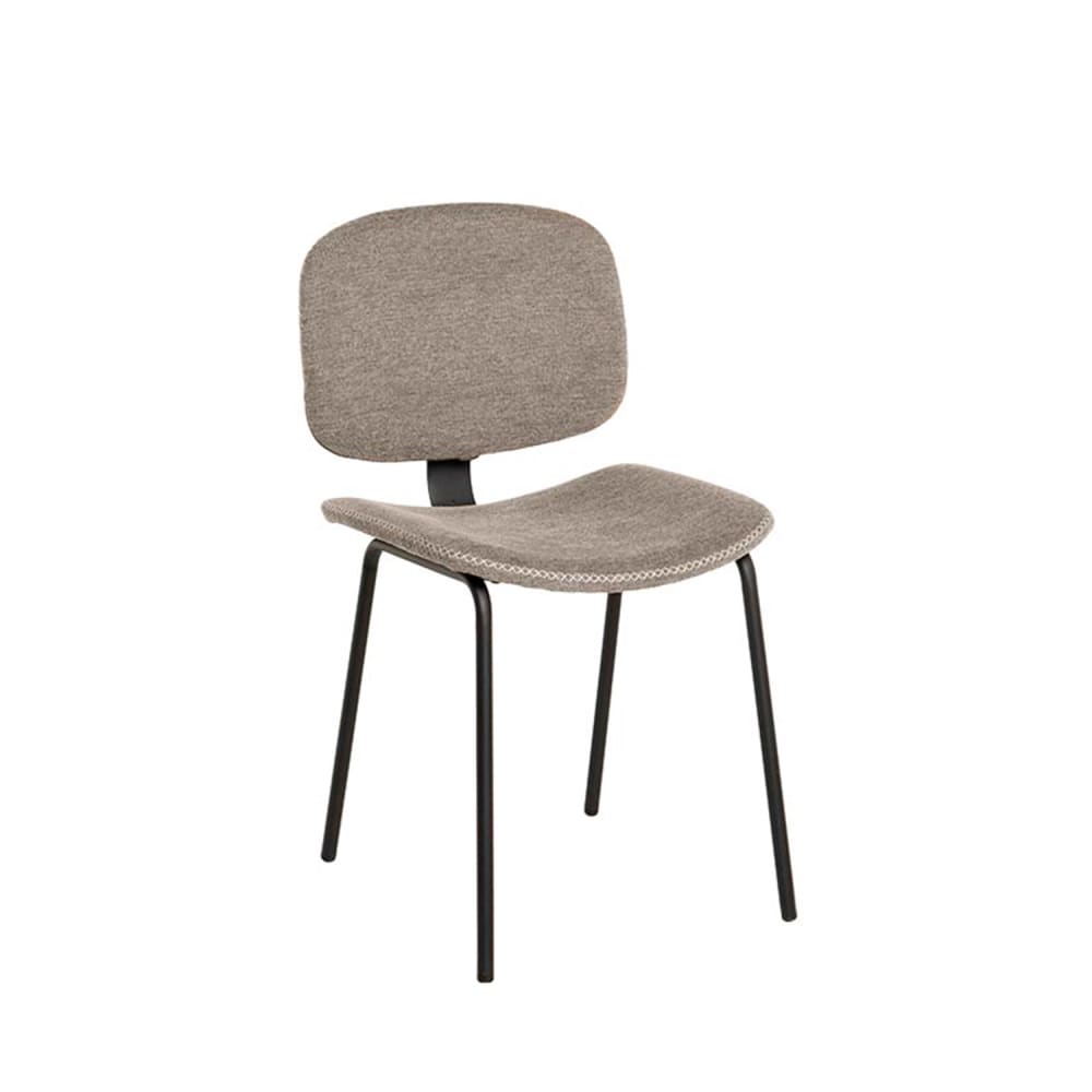 wohnli-moebel-suche-M24181039 Wohnli Möbelsuche - Gepolsterter Stuhl mit gebogener Sitzfläche und Rückenlehne taupe