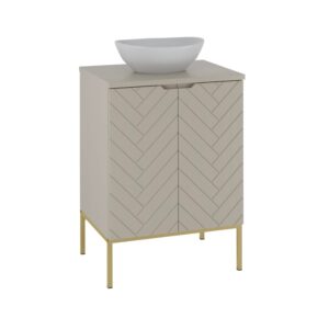 wohnli-moebel-suche-M24181134 Wohnli Möbelsuche - Einzelwaschtisch 60cm auf Füßen Melamin Kaschmir
