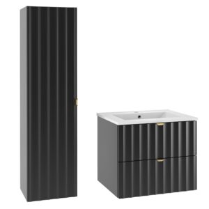 Wohnli Möbelsuche - Waschtisch und Hängesäule 2 Schubladen