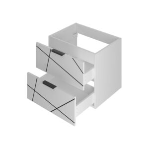 wohnli-moebel-suche-M24181178-1 Waschtischunterschrank 60cm Melamin Weiß 60x50x46cm Spanplatte Weiß Petits meubles Möbel Badezimmermöbel