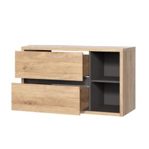 Holzoptik und Anthrazit