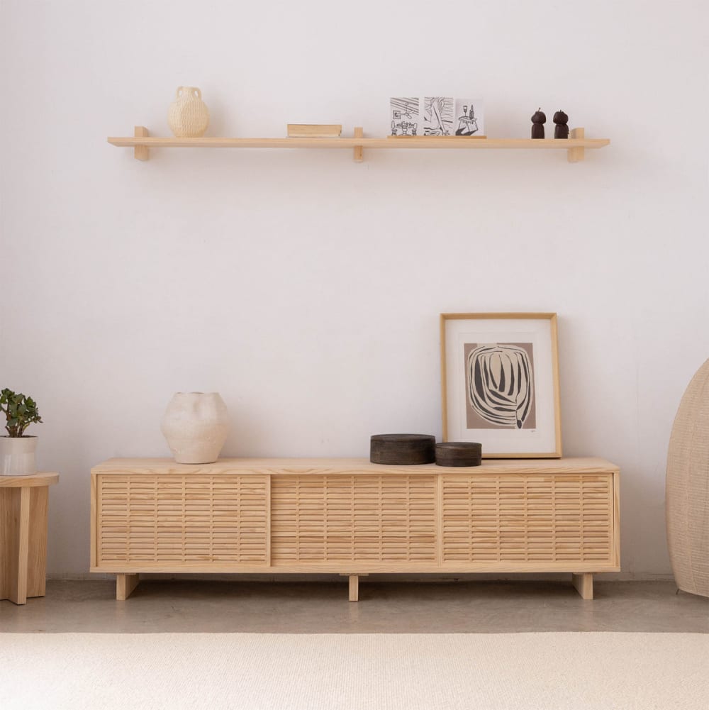 natürlichem Kiefernholz 180 cm Lackiert
