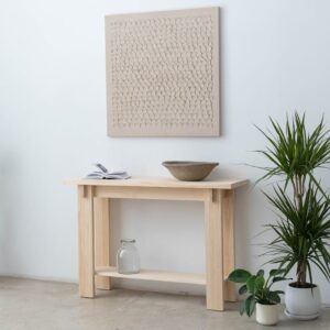 wohnli-moebel-suche-M24181367-1 Konsole aus natürlicher massiver Kiefer 120 cm Lackiert 120x80x35cm Holz Braun Naan Furniture Möbel Flurmöbel Dielenbänke