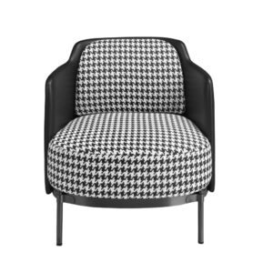 wohnli-moebel-suche-M24181375-1 Sessel aus Stoff und Kunstleder in Schwarz-Weiß 70x73x68cm Stoff Schwarz Angel Cerda Sofas und Sessel Sessel, Poufs und Fußbänke Sessel