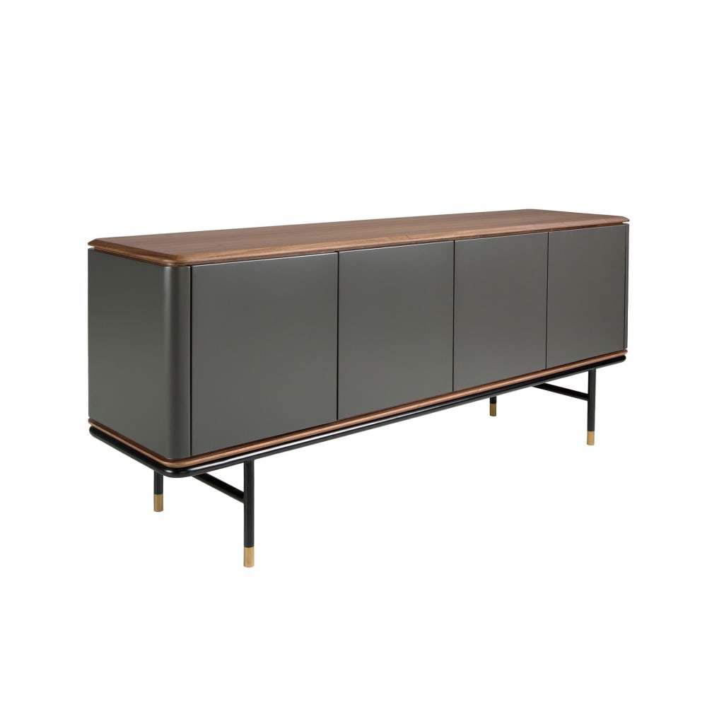 Wohnli Möbelsuche - Sideboard aus Holz und Stahl in Dunkelgrau