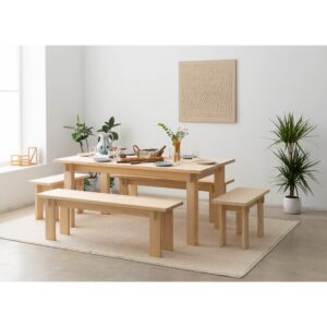 wohnli-moebel-suche-M24181429-1 Esstisch aus massiver Kiefer natur 180 cm Unlackiert 180x75x90cm Holz Braun Naan Furniture Möbel Esszimmermöbel Esstische