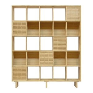 wohnli-moebel-suche-M24181457 Wohnli Möbelsuche - Bücherregal aus massivem Kiefernholz natur 5 Türen 160 cm Lackiert