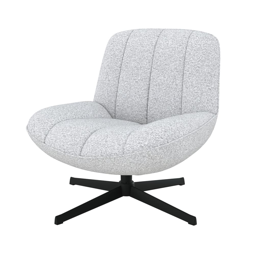 wohnli-moebel-suche-M25000171 Wohnli Möbelsuche - Drehstuhl aus grauem Bouclé-Stoff