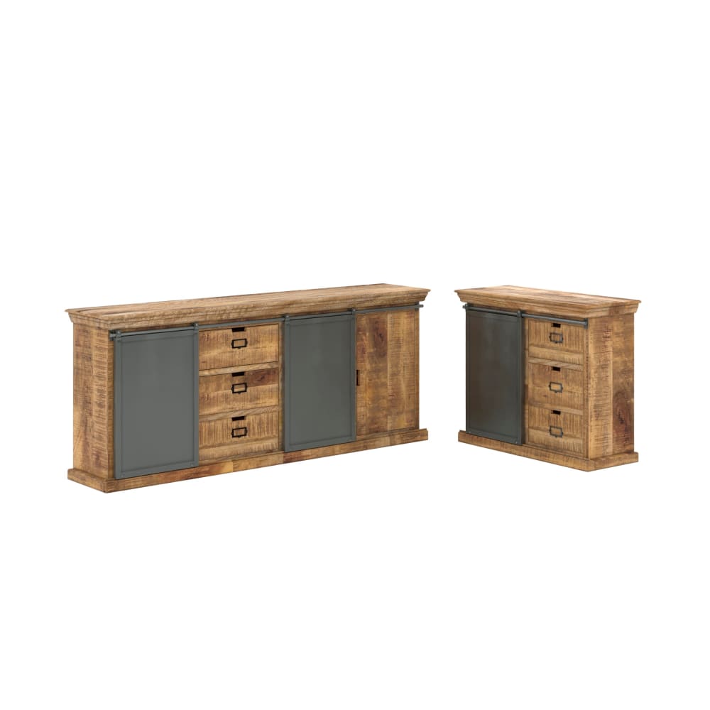 wohnli-moebel-suche-M25000173 Wohnli Möbelsuche - Set mit 2 Massivholz-Mangoholz-Schränken