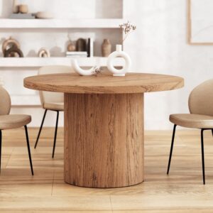 Runder Tisch aus Ulmenholz 4 Personen 120x76x120cm Holz Braun Rendez-Vous Déco Möbel Esszimmermöbel Esstische