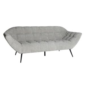 Sofa aus Polyester in Grau. Größe 221x85x86cm 221x86x85cm Polyester Grau Kodu Sofas und Sessel Sofas 2-Sitzer-Sofas & 3-Sitzer-Sofas