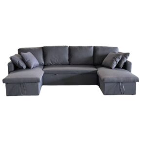 wohnli-moebel-suche-M25001668 Wohnli Möbelsuche - Sofa mit Stauraum und Schlaffunktion für 4 Personen aus Stoff - Dunkel