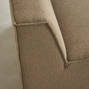 Tiefer Modulsessel aus camelfarbenem Stoff 93x75x93cm Stoff Braun Tikamoon Sofas und Sessel Sessel, Poufs und Fußbänke Sessel