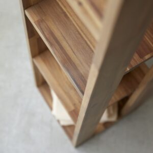 Hängeschrank aus massivem Akazienholz 30x130x30cm Holz Beige Tikamoon Möbel Badezimmermöbel Bad-Hochschränke