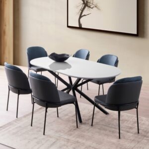 wohnli-moebel-suche-M25002086-1 Esstisch für 6 Personen in Grau und Schwarz 180 cm 180x90x79cm Holz Grau Concept Usine Möbel Esszimmermöbel Esstische