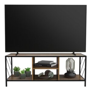 wohnli-moebel-suche-M25002323-1 TV-Lowboard Fernsehtisch TV Schrank mit 4 Fächern Fernsehkommode 120x46x40cm Spanplatte Braun ML-Design Möbel Wohnzimmermöbel TV-Möbel