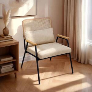 wohnli-moebel-suche-M25002616-1 synthetischem Rattan und ecrufarbenem Stoff