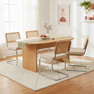 wohnli-moebel-suche-M25002631-1 Set aus 2 Stühlen aus Stahl und beigem Samt 54x79x48cm Samt Beige Oviala Möbel Esszimmermöbel Stühle