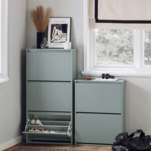 wohnli-moebel-suche-M25002677-1 61x120x26cm Spanplatte Grau SoBuy Möbel Flurmöbel Schuhschränke