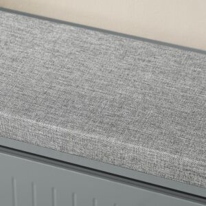 wohnli-moebel-suche-M25002685-1 Schuhkipper Schuhschrank Schuhbank Schuhkommode aus MDF(E1) Hellgrau 80x45x26cm Spanplatte Grau SoBuy Möbel Flurmöbel Schuhschränke