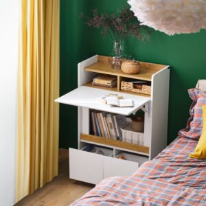 wohnli-moebel-suche-M25002705-1 Schreibtisch klappbar Computertisch Klapptisch aus MDF(E1) Weißnatur 63x93x67cm Spanplatte Weiß SoBuy Möbel Büromöbel Schreibtische